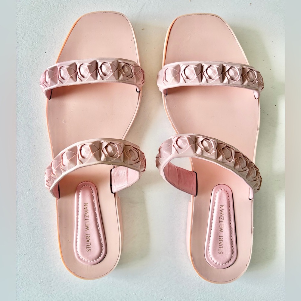 STUART WEITZMAN Rosita Dual Straps Jelly Slide Womens Sandals SZ 10 M